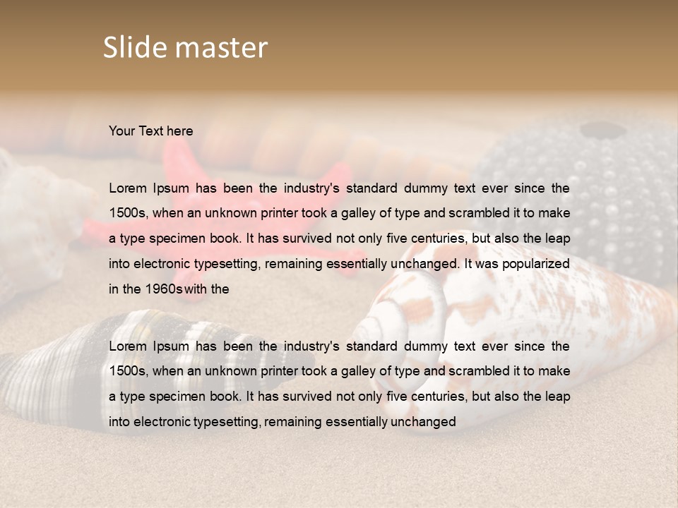 Sea Pattern Clam PowerPoint Template