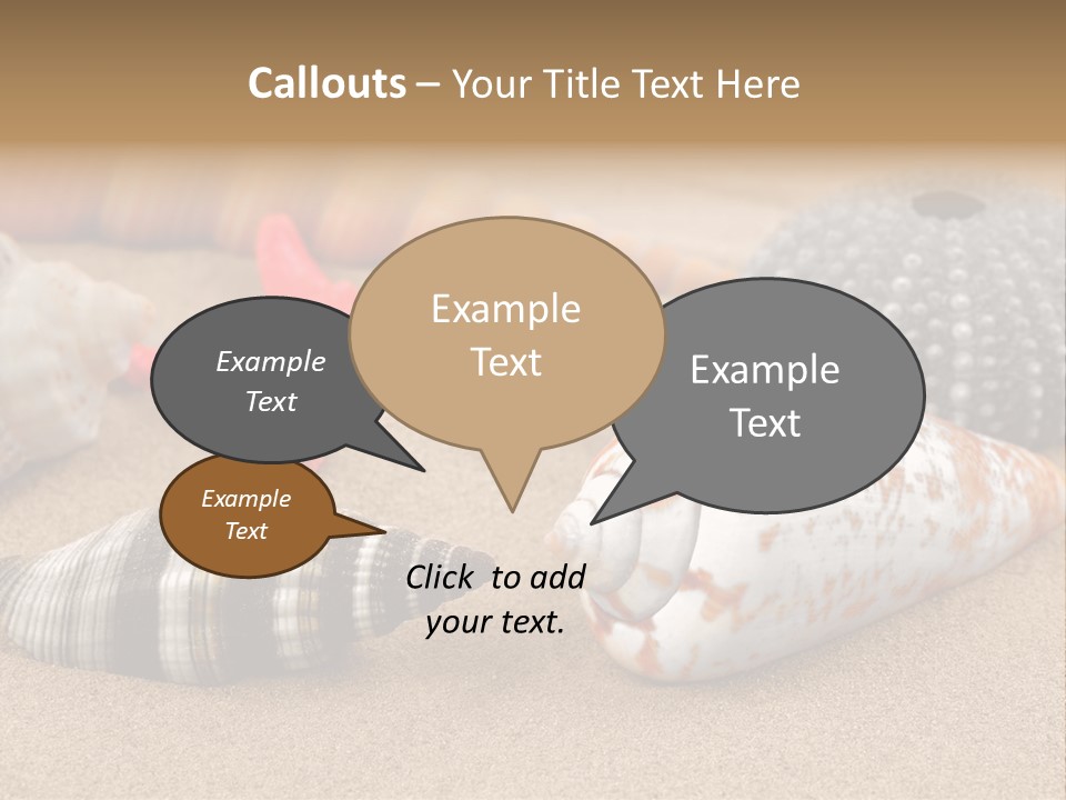 Sea Pattern Clam PowerPoint Template