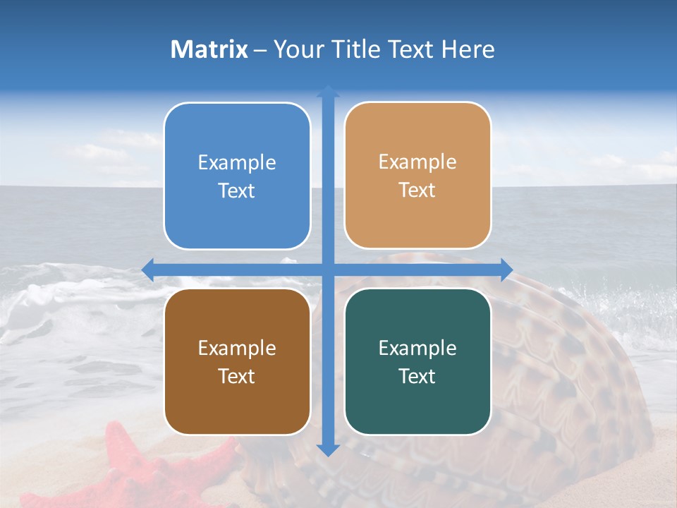 Sunny Seashell Horizon PowerPoint Template