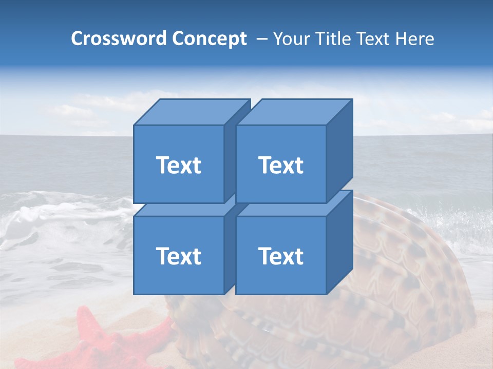 Sunny Seashell Horizon PowerPoint Template