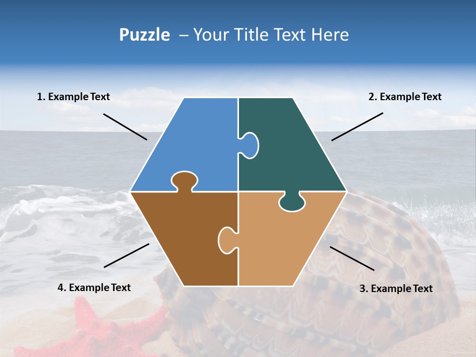 Sunny Seashell Horizon PowerPoint Template