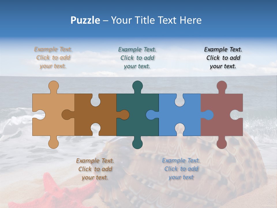 Sunny Seashell Horizon PowerPoint Template