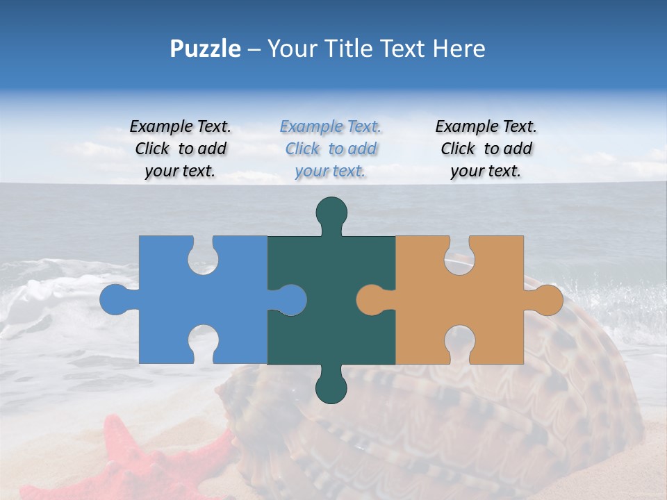 Sunny Seashell Horizon PowerPoint Template