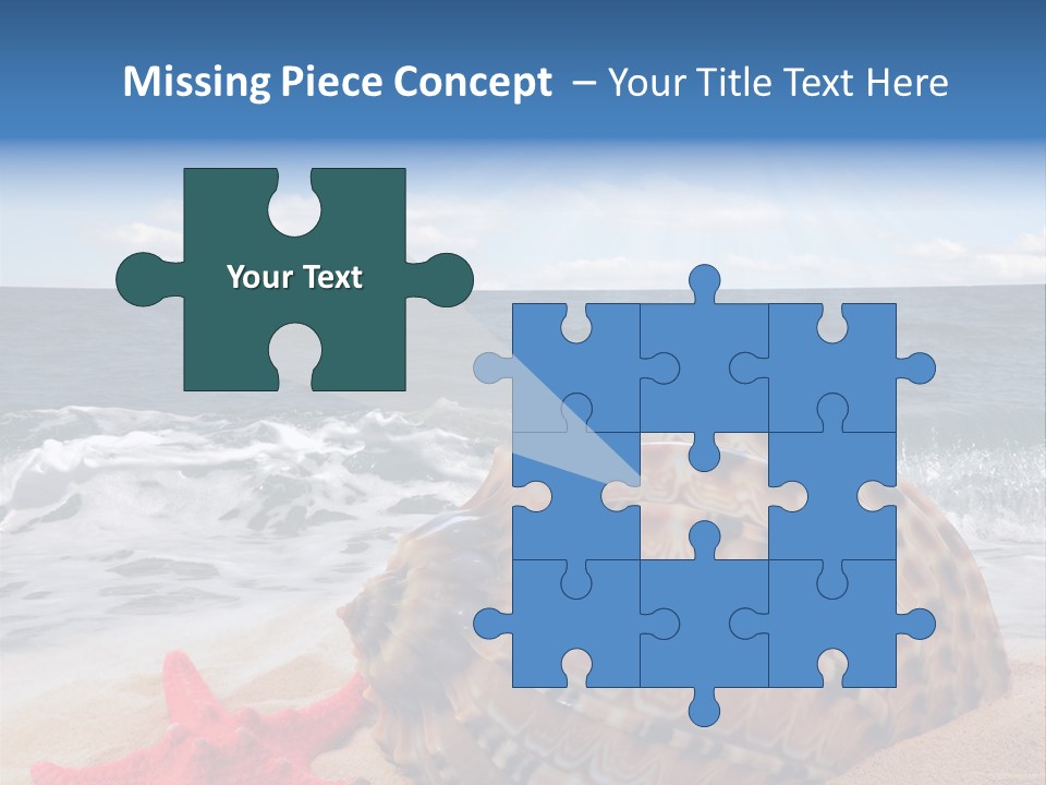 Sunny Seashell Horizon PowerPoint Template