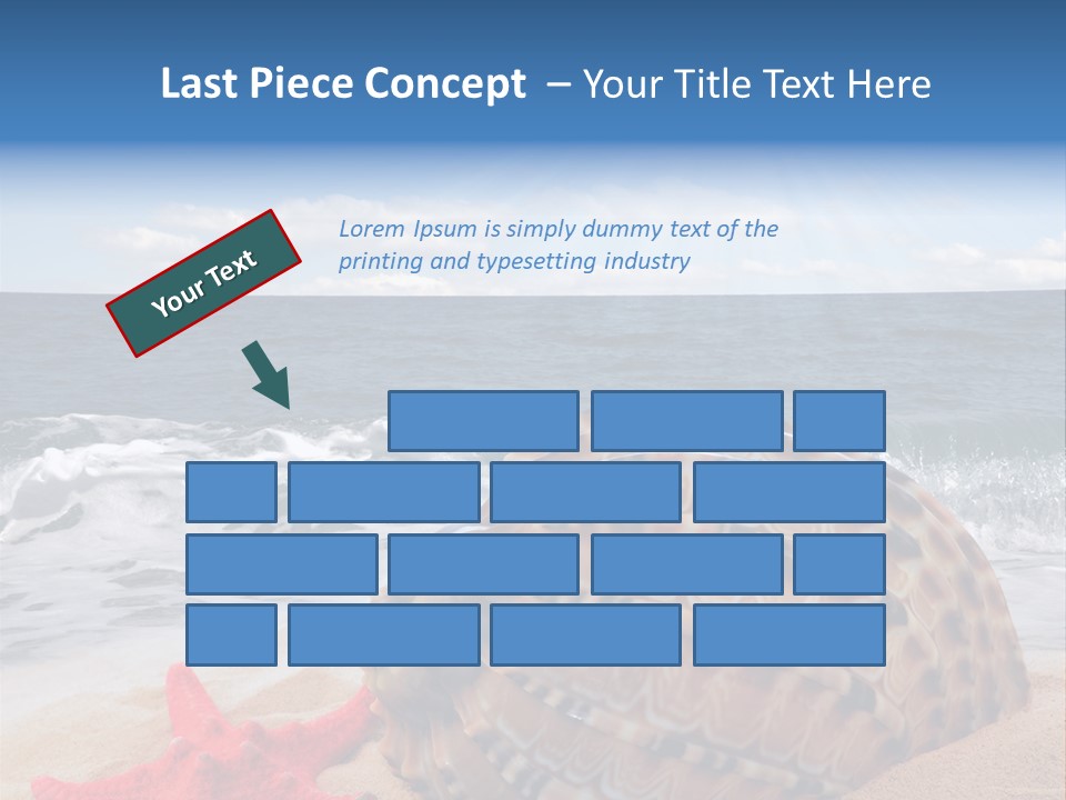 Sunny Seashell Horizon PowerPoint Template