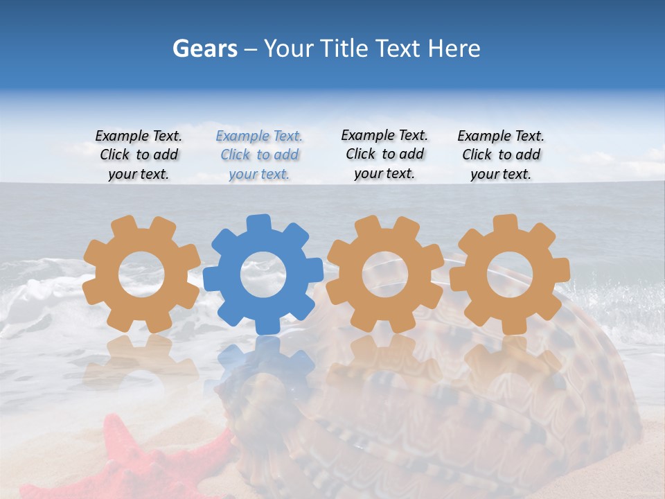 Sunny Seashell Horizon PowerPoint Template