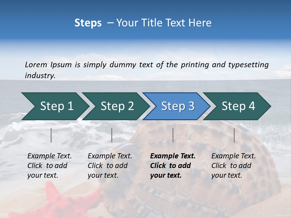 Sunny Seashell Horizon PowerPoint Template
