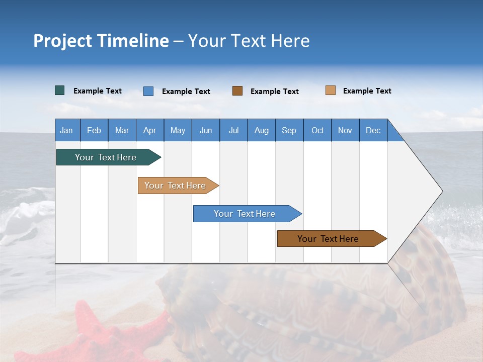 Sunny Seashell Horizon PowerPoint Template