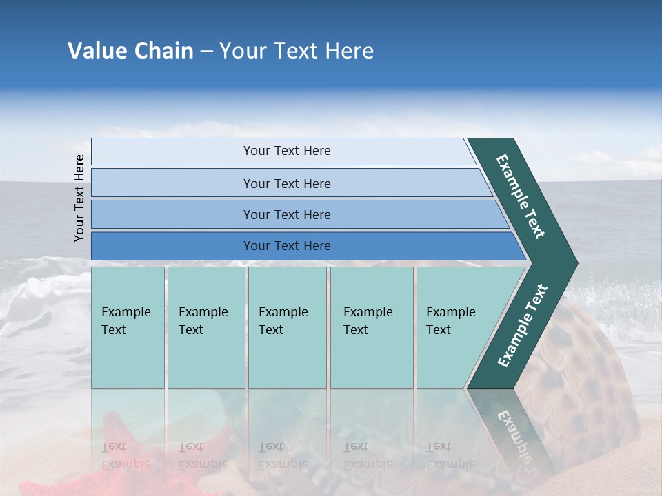 Sunny Seashell Horizon PowerPoint Template