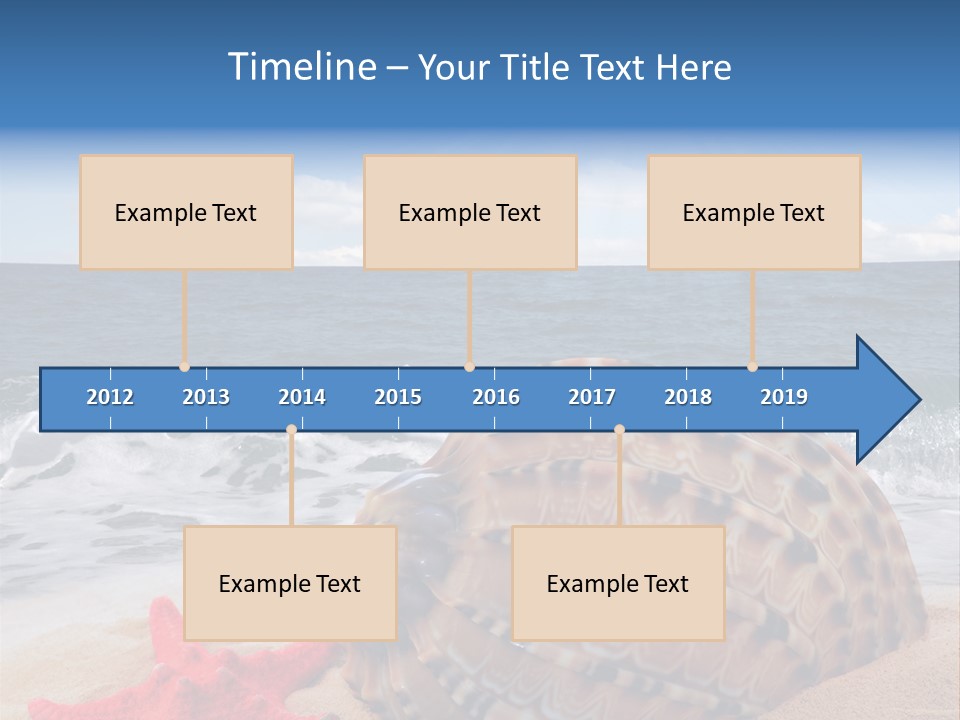 Sunny Seashell Horizon PowerPoint Template