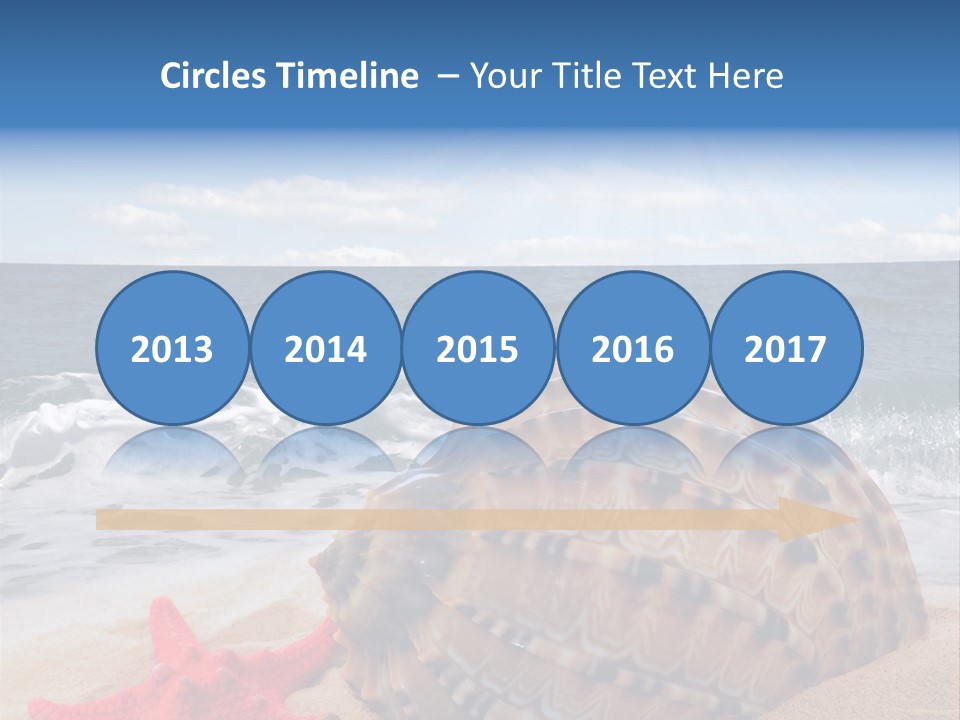 Sunny Seashell Horizon PowerPoint Template