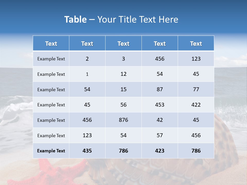 Sunny Seashell Horizon PowerPoint Template