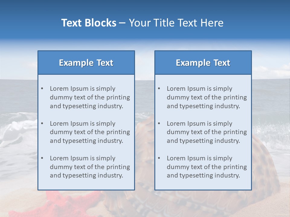 Sunny Seashell Horizon PowerPoint Template