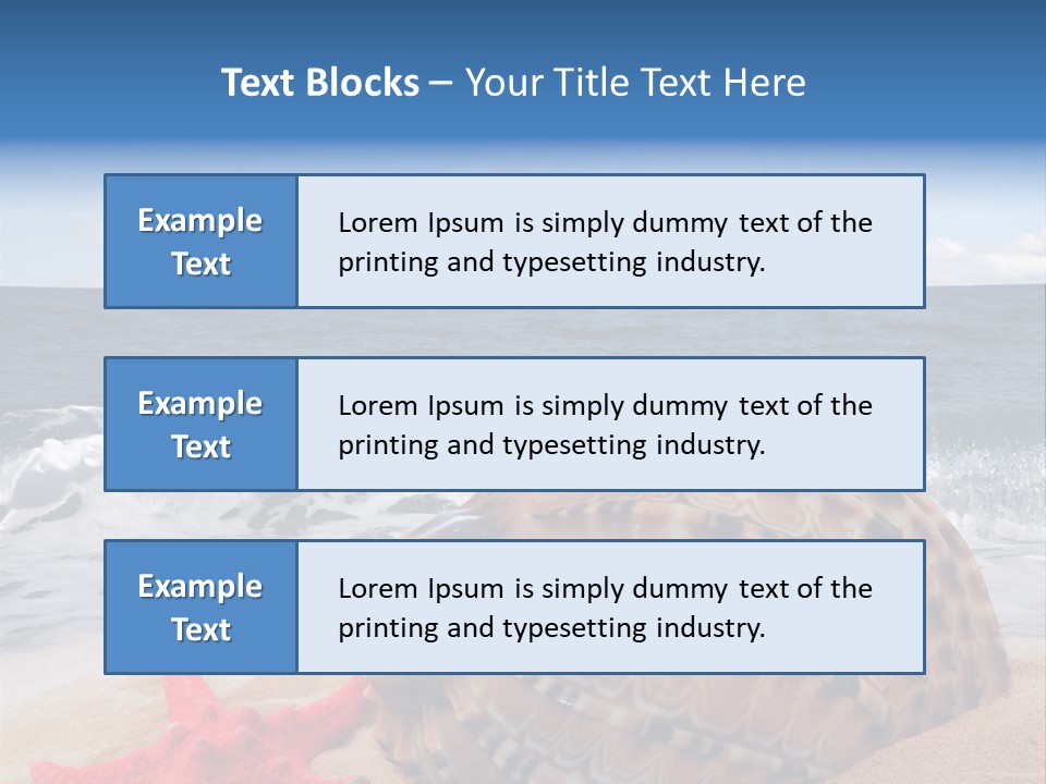 Sunny Seashell Horizon PowerPoint Template