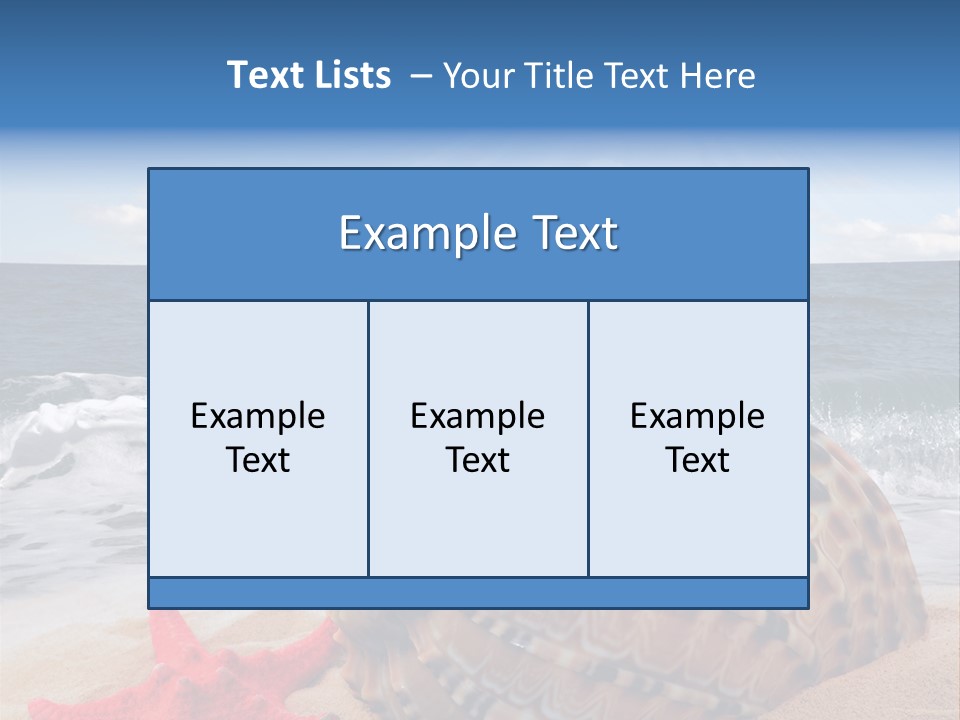 Sunny Seashell Horizon PowerPoint Template