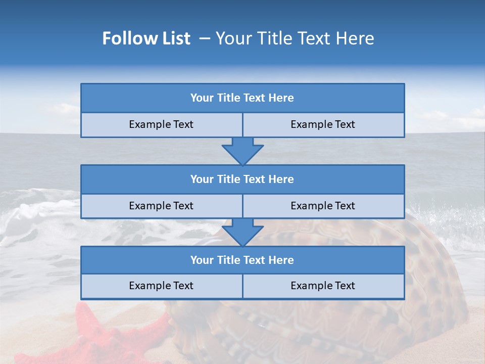 Sunny Seashell Horizon PowerPoint Template
