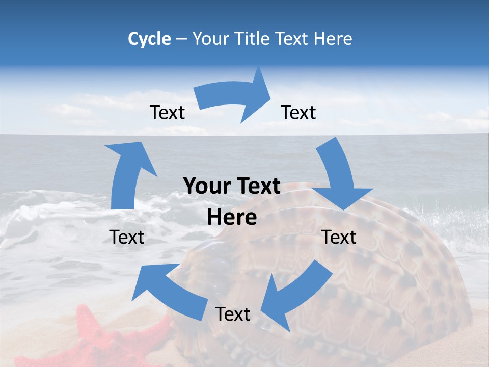 Sunny Seashell Horizon PowerPoint Template