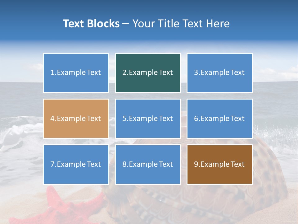 Sunny Seashell Horizon PowerPoint Template