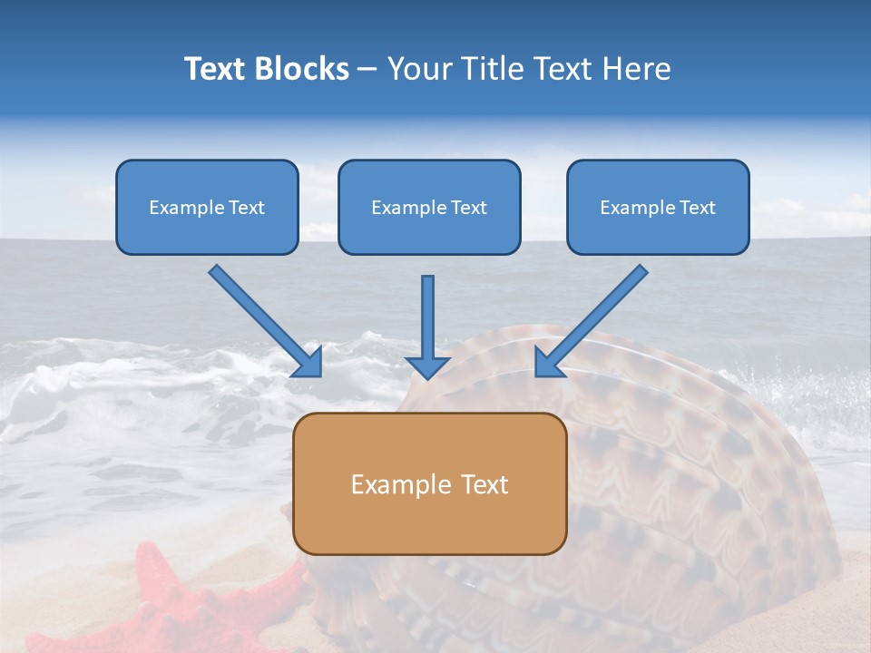 Sunny Seashell Horizon PowerPoint Template