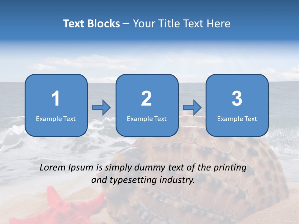 Sunny Seashell Horizon PowerPoint Template