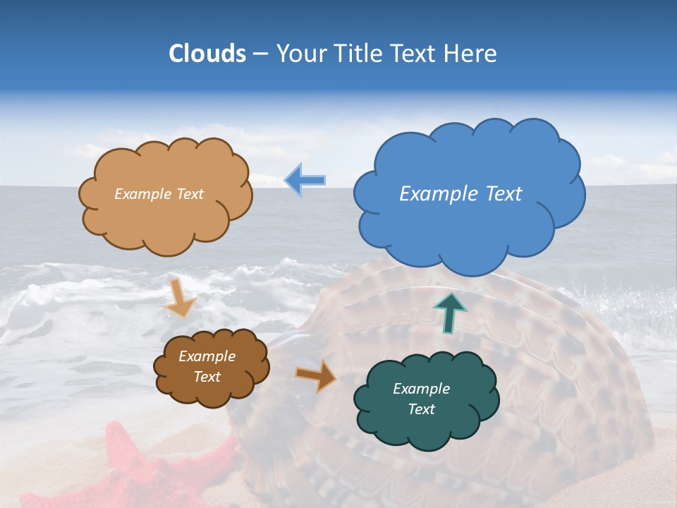 Sunny Seashell Horizon PowerPoint Template