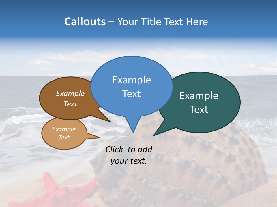 Sunny Seashell Horizon PowerPoint Template
