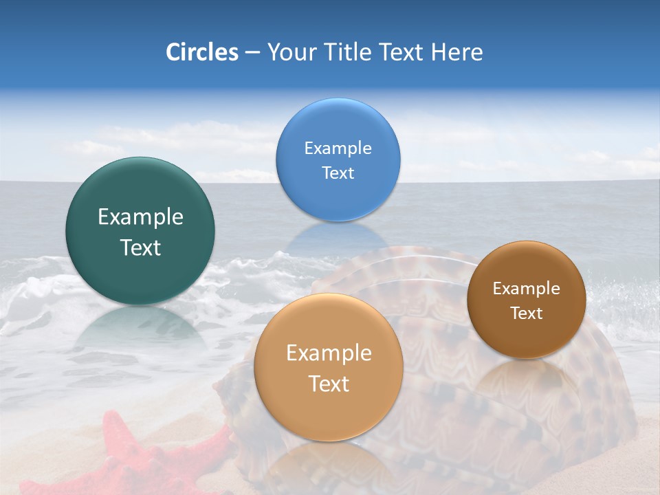 Sunny Seashell Horizon PowerPoint Template