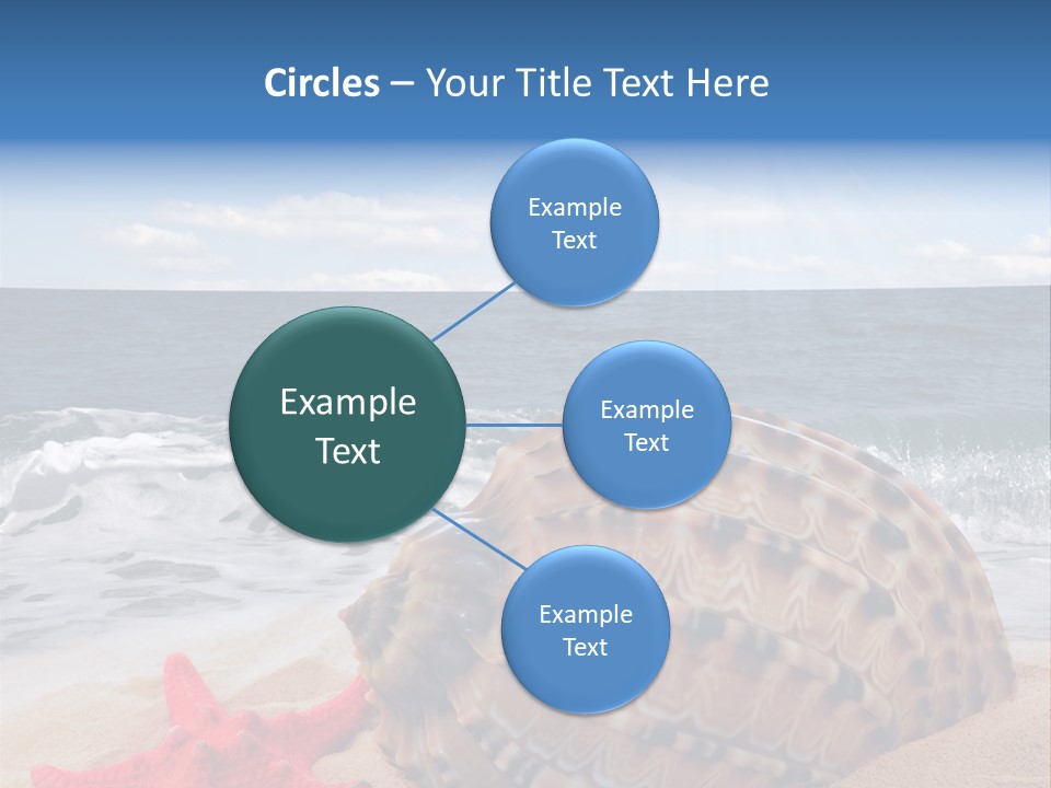 Sunny Seashell Horizon PowerPoint Template