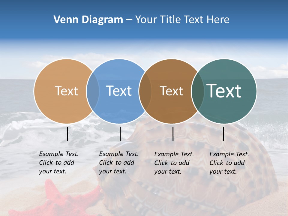 Sunny Seashell Horizon PowerPoint Template