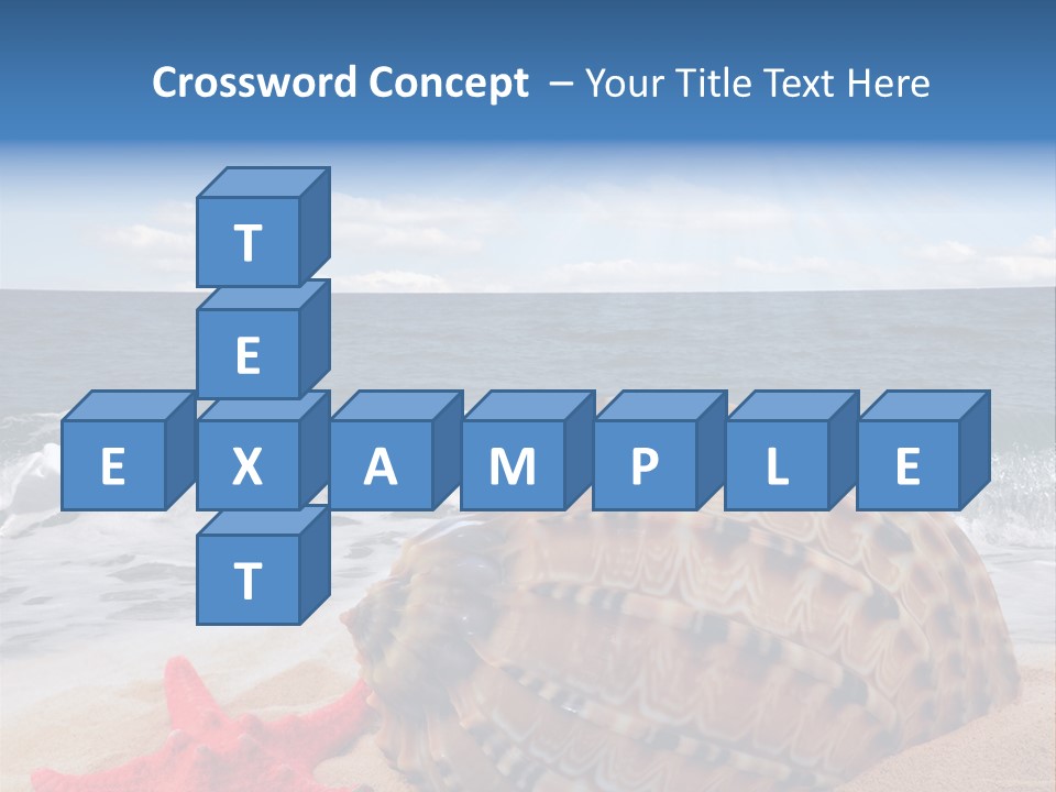 Sunny Seashell Horizon PowerPoint Template