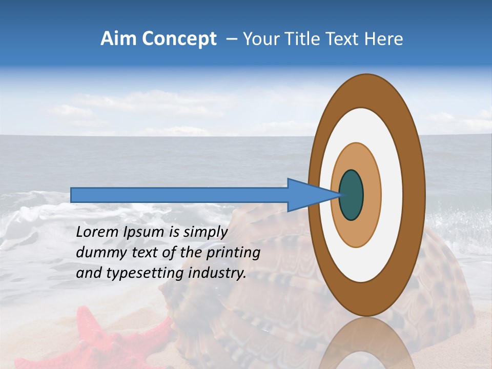 Sunny Seashell Horizon PowerPoint Template