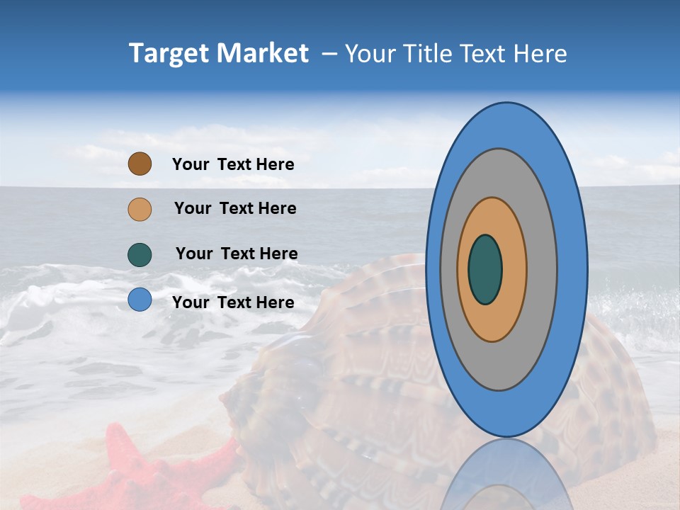 Sunny Seashell Horizon PowerPoint Template