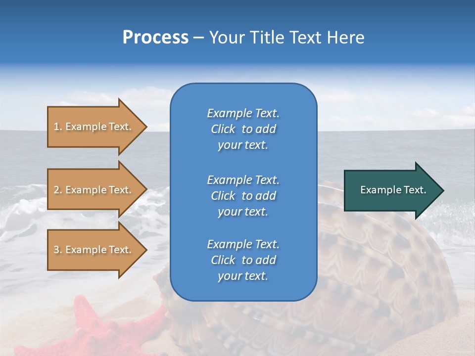 Sunny Seashell Horizon PowerPoint Template