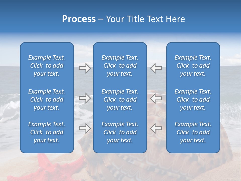 Sunny Seashell Horizon PowerPoint Template
