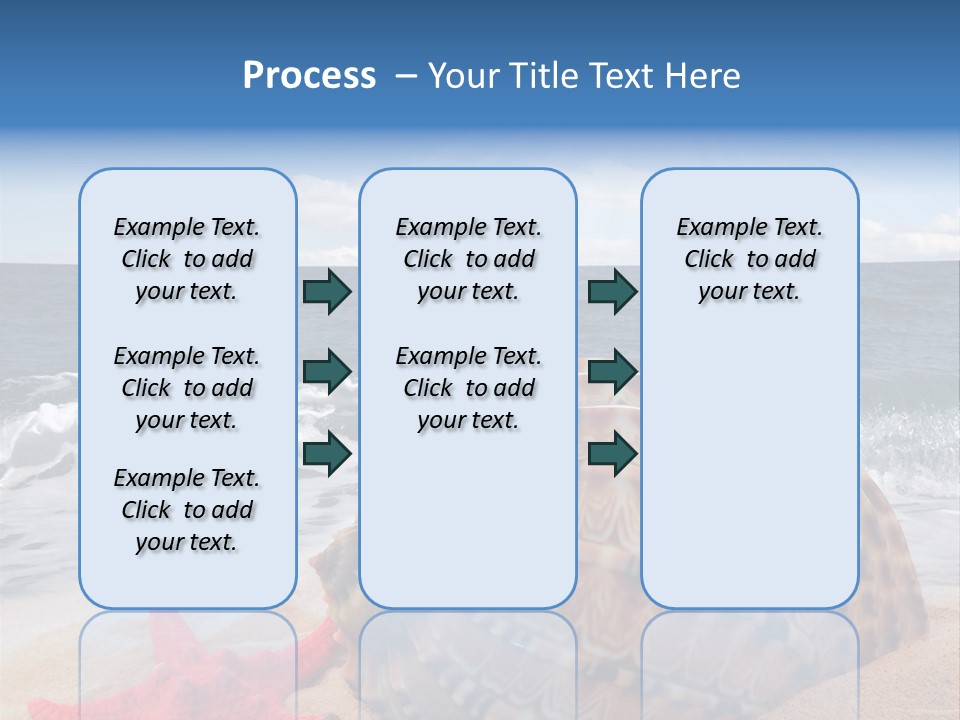 Sunny Seashell Horizon PowerPoint Template