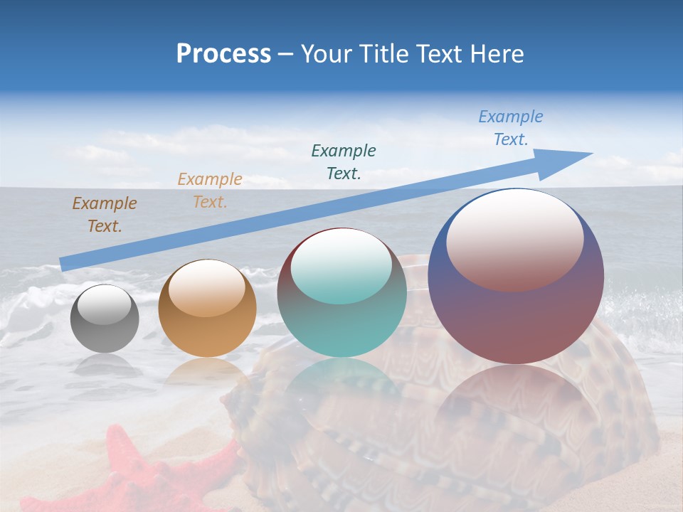 Sunny Seashell Horizon PowerPoint Template