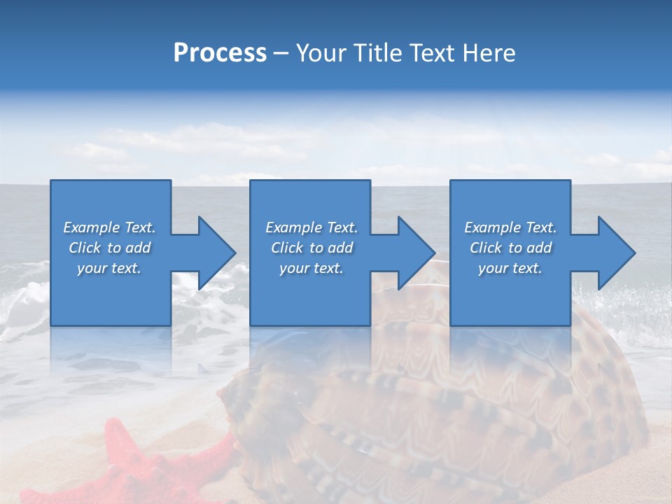 Sunny Seashell Horizon PowerPoint Template