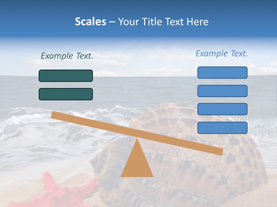 Sunny Seashell Horizon PowerPoint Template