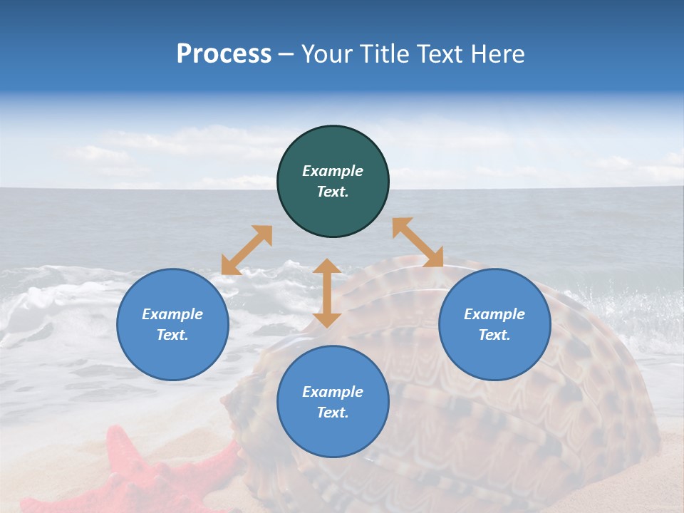Sunny Seashell Horizon PowerPoint Template