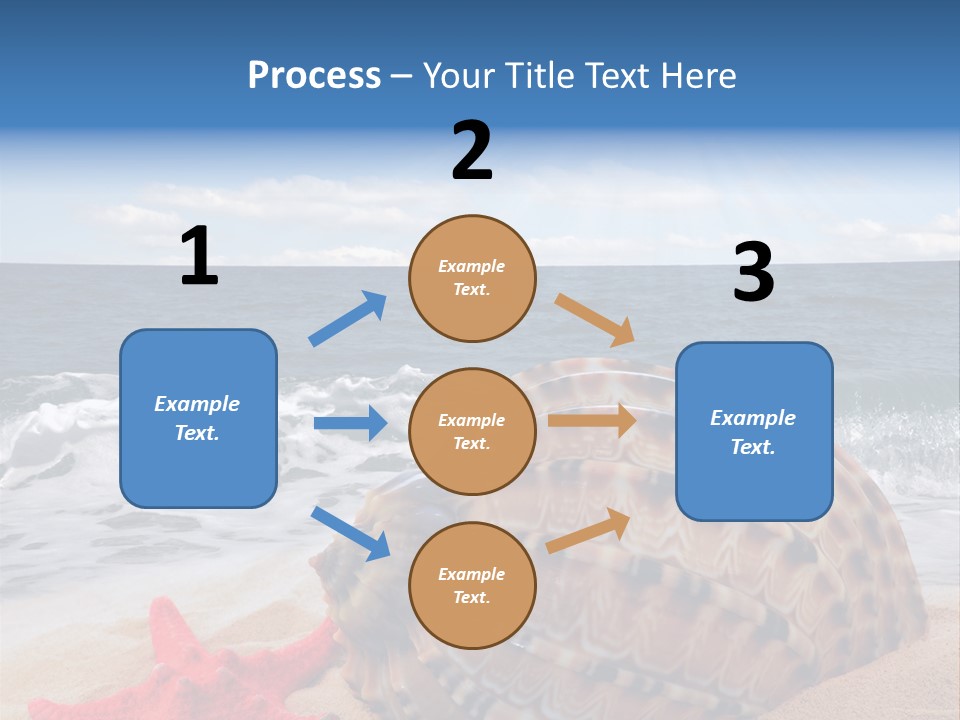 Sunny Seashell Horizon PowerPoint Template