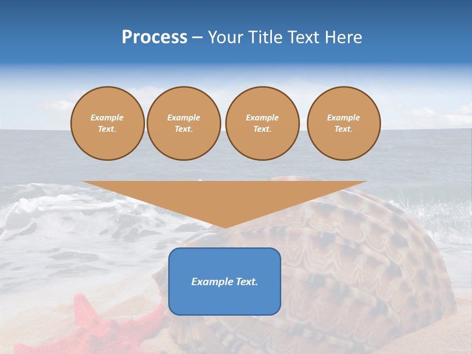 Sunny Seashell Horizon PowerPoint Template