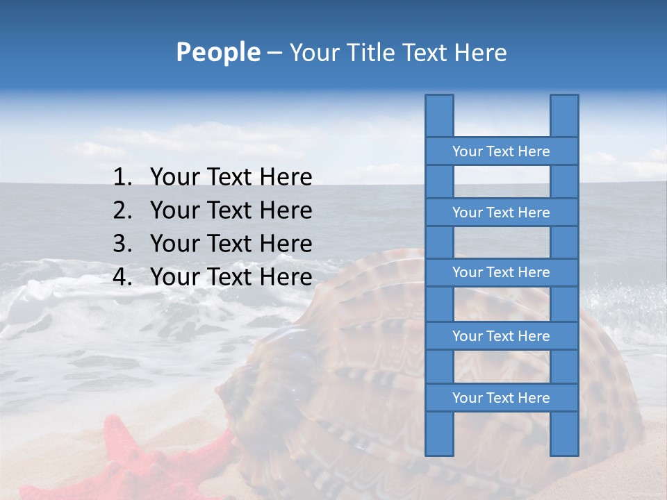 Sunny Seashell Horizon PowerPoint Template