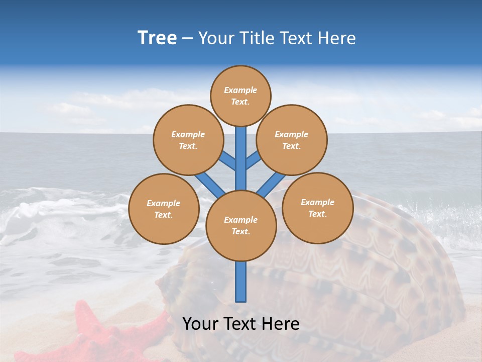 Sunny Seashell Horizon PowerPoint Template