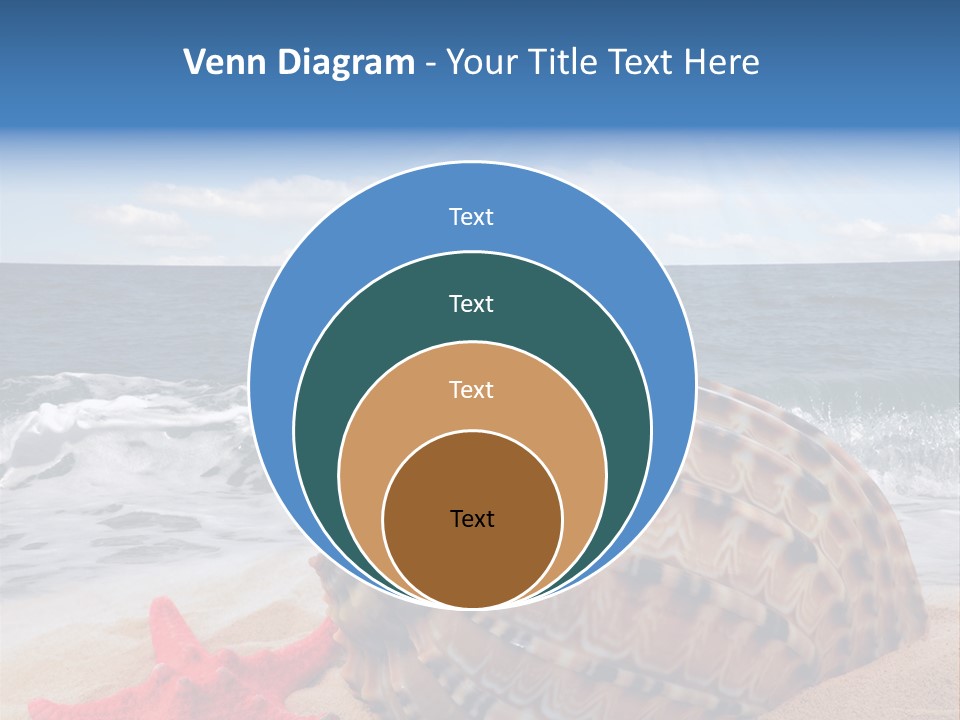 Sunny Seashell Horizon PowerPoint Template