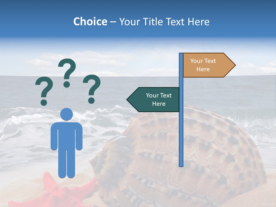 Sunny Seashell Horizon PowerPoint Template