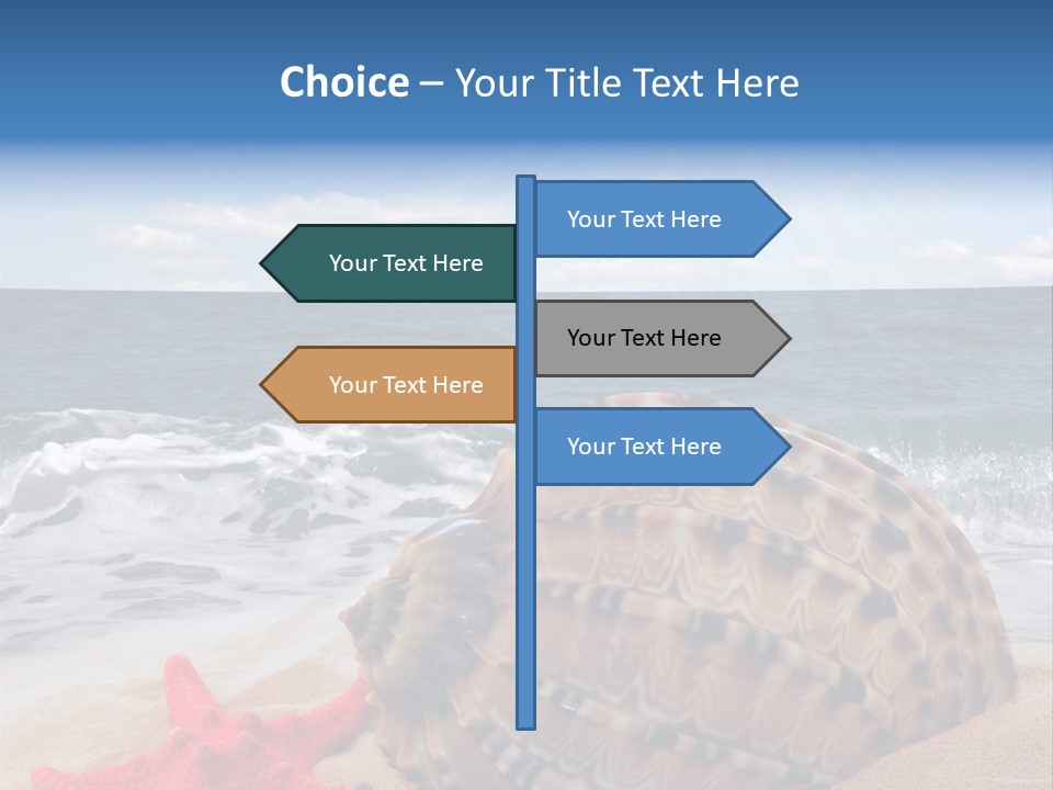 Sunny Seashell Horizon PowerPoint Template