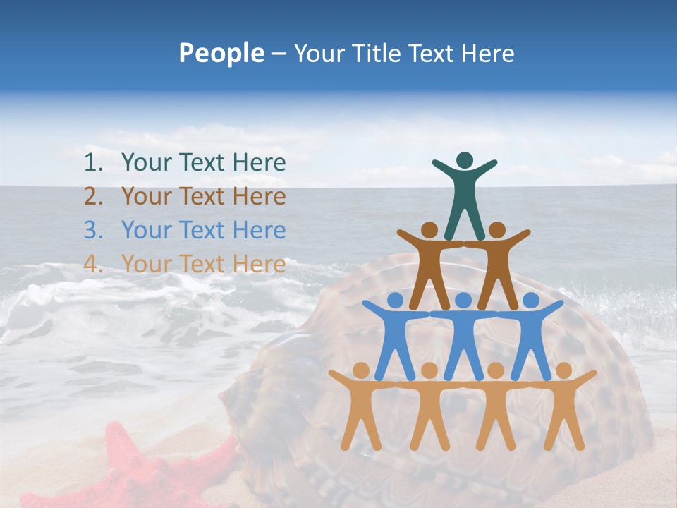 Sunny Seashell Horizon PowerPoint Template