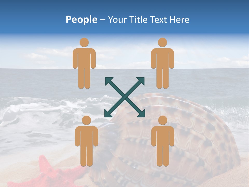 Sunny Seashell Horizon PowerPoint Template