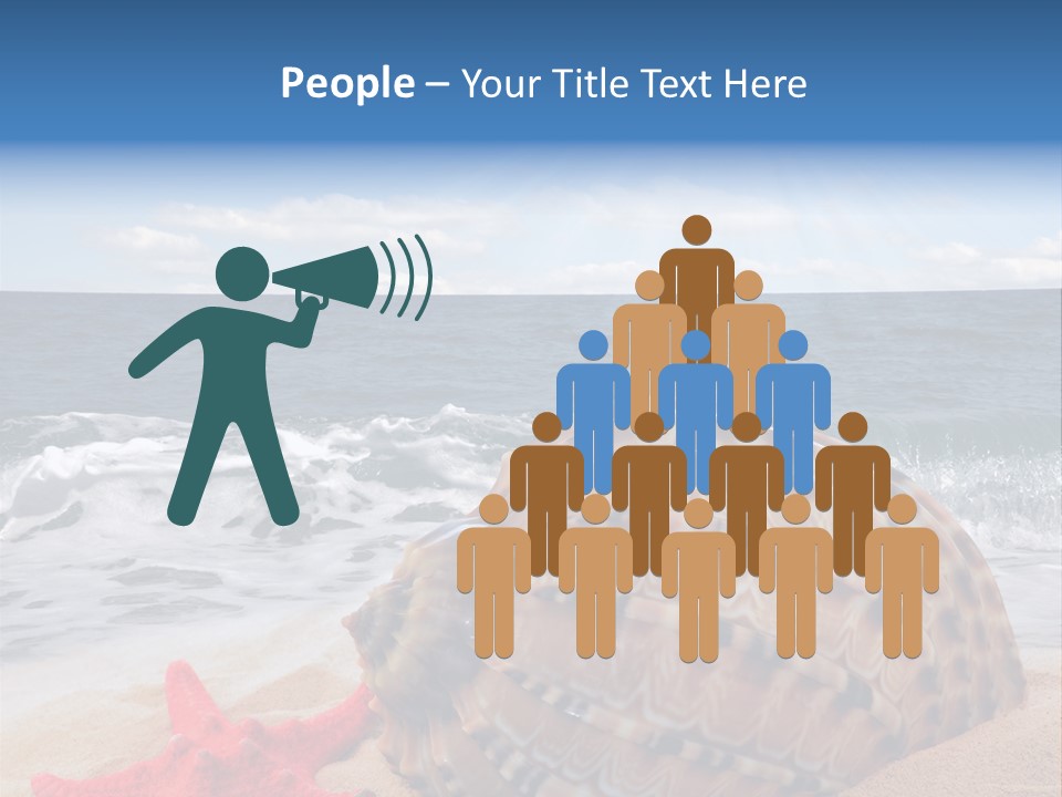 Sunny Seashell Horizon PowerPoint Template