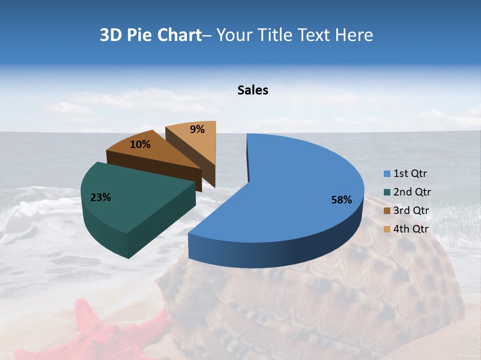 Sunny Seashell Horizon PowerPoint Template